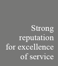 strong reputation for excellence of service